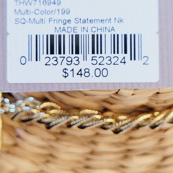 NWT ❤️ Tommy Bahama Semi Precious Stone-Multi-Color Tassel Statement Necklace - Picture 3 of 11